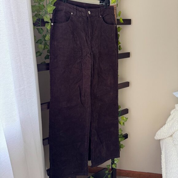 H&M Brown Corduroy Wide Leg pants - Picture 1 of 3